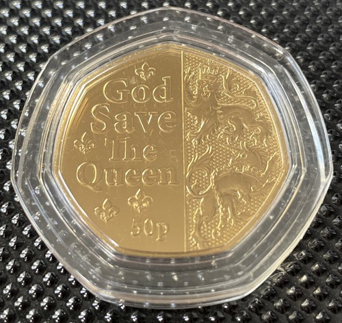 2022 platinum jubilee 50p - platinum, gold