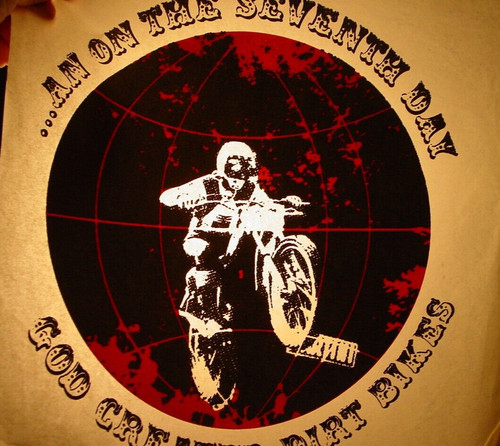 God created dirt bikes vintage - god,