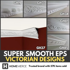 COVING Polystyrene SUPER SMOOTH VICTORIAN CORNICE 2M Ceiling Lightweight  XPS