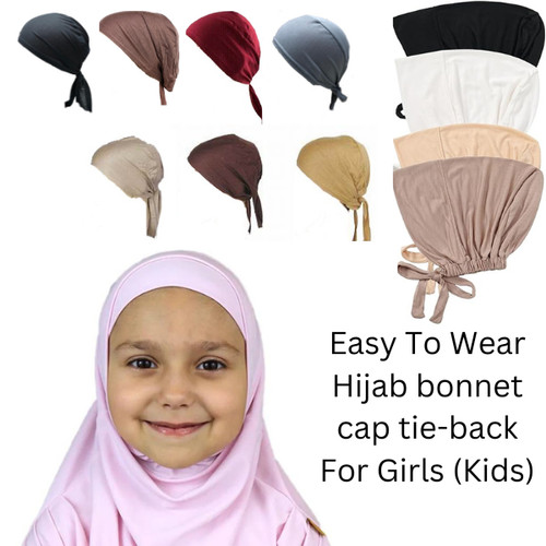 Girls tie back bonnet cap - tie,