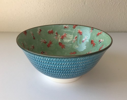 Goldfish glazed pottery bowl - pottery,