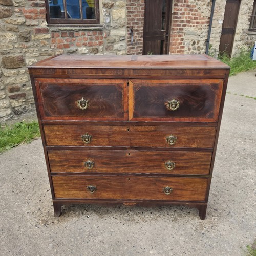Antique mahogany bureau - antique,