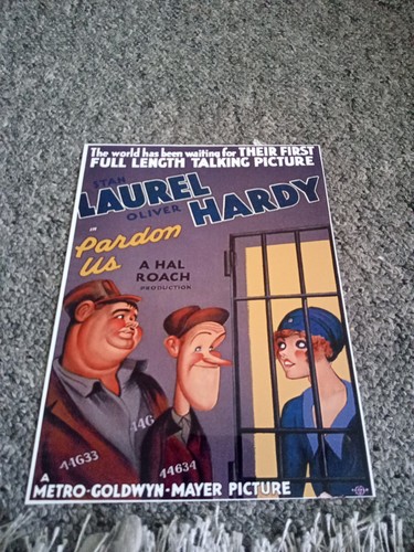 Laurel and hardy metal sign - hardy,