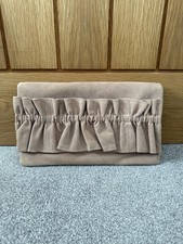 Womens Reiss Tan Suede Ruffle