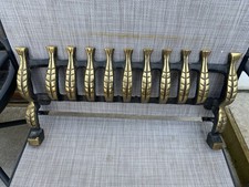 Vintage Brass Fire Grate Front