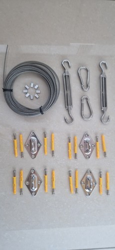 15m wire rope - rope, kit