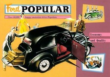 Ford Popular 103E  1953 Car Jumbo Fridge Magnet 96mm x 66mm