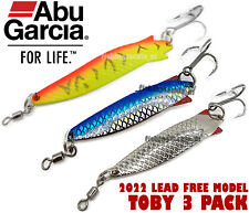 Abu Garcia 3-Pack Toby Lead Free Model 3 Colours Fishing Spoon Lures Trout