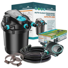 Auto Cleaning Pressurised Koi Pond Filter UV Steriliser All in One Kit - Ponds