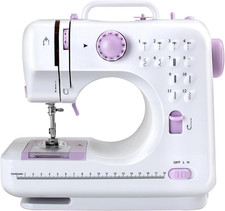 Compact Electric Sewing Machine, 12 Stitch Patterns, Double Thread & Foot Pedal