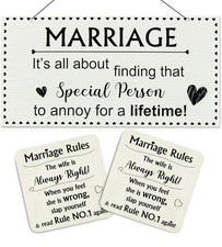 Wooden Marriage Plaque -