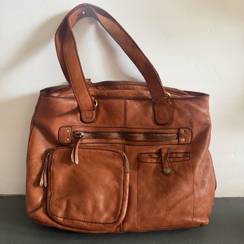 Genuine leather brown - genuine, by