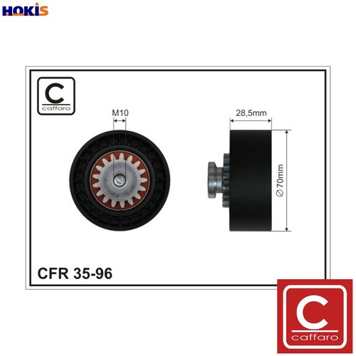 Tensioner pulley vribbed belt - vribbed,