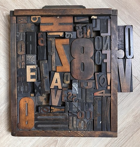 Vintage wooden printers - vintage,