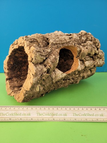 Cork bark hamster tube - bark, nest