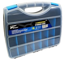 21 Compartment Storage Box Screw,Nails,Nuts Hobby & Craft Organiser Carry Case