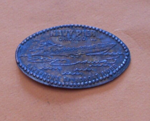 Navy pier elongated penny - navy,