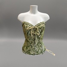 Green Floral Corset Bustier