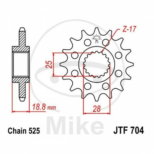 Sprocket z17 525 726 - z17,