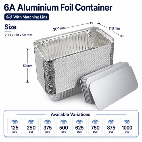 125pcs aluminium foil - aluminium, trays