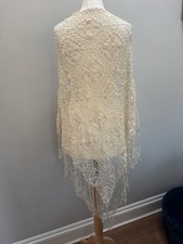 Y2K Boho Crochet Lace Shawl