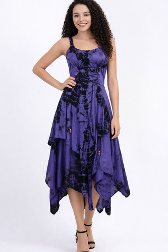 Tie dye dress maxi sleeveless - dye,