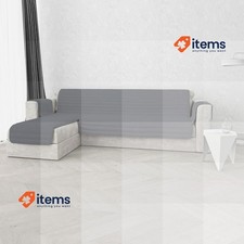 Italian Bed Linen Pinsonic Sofa Cover with Reversible Peninsula Dark Grey 240cm