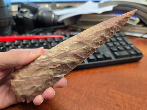 Agate stone spearhead - agate,