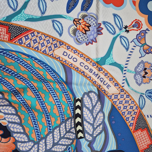 Hermes 90cm silk scarf duo - hermes,