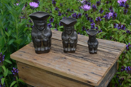 Set vintage brass toby - set,
