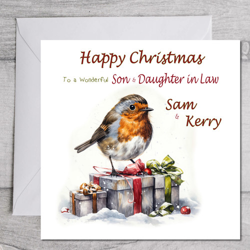 Christmas robin personalised - christmas,