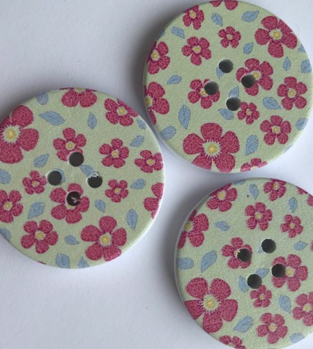 Large round pink green - pink, /