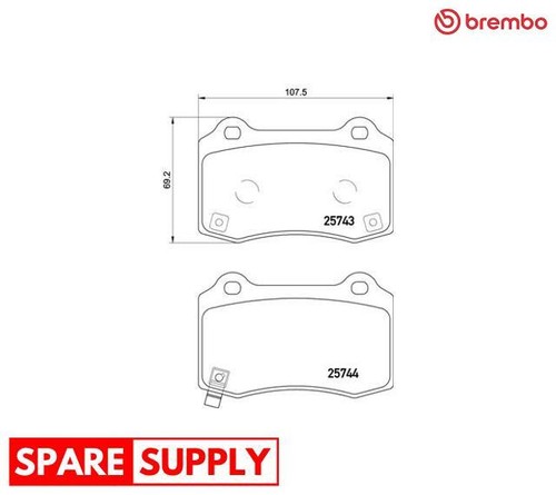 Brake pad set disc - disc, for