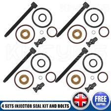 4 x Injector Seal Kit and Bolts For PD INJECTOR VW AUDI SEAT SKODA 1.9 & 2.0 TDi