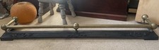 Vintage Cast Iron & Brass Fireplace Fender – Fire Kerb / Hearth Surround 4ft