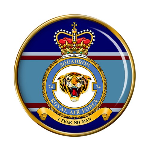Squadron raf pin - 74, badge