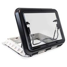 CAMPERVAN SKYLIGHT ROOFLIGHT 700MM X 500MM VENTED & LED CARAVAN CAMPERVAN BLACK