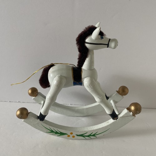 Vintage wooden rocking horse - wooden,