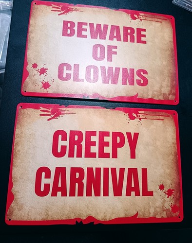 Halloween clown signs - clown,