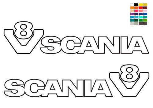 Scania side window vinyl - scania, v8