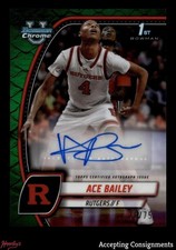 2024-25 Bowman Chrome Reptilian Green Refractors Ace Bailey 1st ROOKIE AUTO /75
