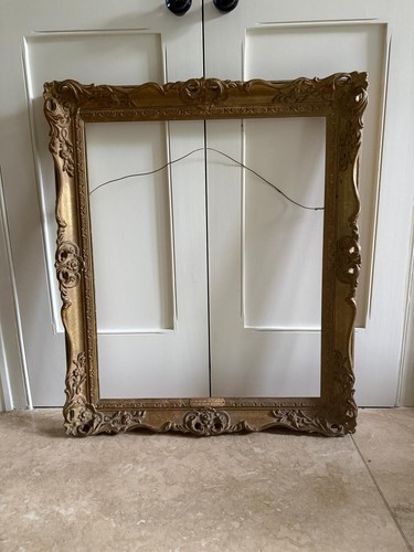 Large ornate gilt wood picture - ornate,