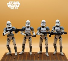 STAR WARS FIGURE 2005 ROTS CLONE ATTACK ON CORUSCANT CLONE TROOPERS X4