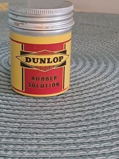 Rare 1950s Dunlop Rubber Solution Tin In Exellent Original Condition Very Nice
