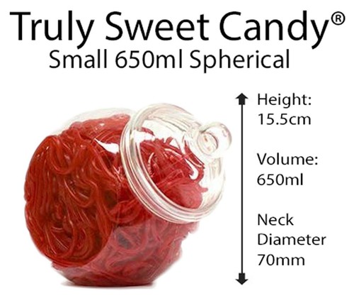 Plastic sweet jars 650ml - jars,