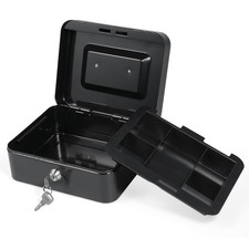 Cash Box With Detachable Tray 2 Keys Included Money Saving Box Coin Storage