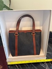 Mulberry Black Scotchgrain Handbag With Dark Tan Leather Trim with Dustbag VGC