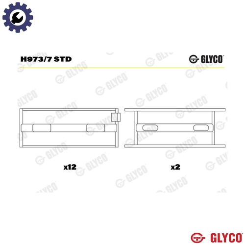 Crankshaft bearing h973 std - crankshaft, h973/7