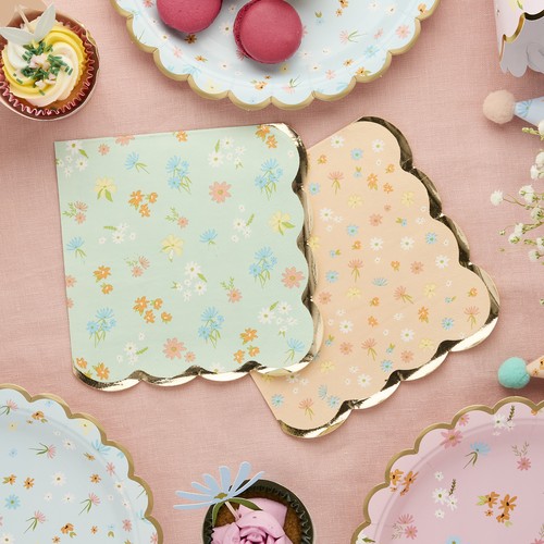 Tea party napkins floral - tea,