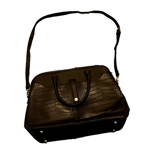 Primark black croc tote - primark, bag